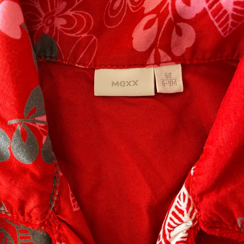 Mexx Red Floral Shirt with Gray and Pink Accents - Picture 4 of 6